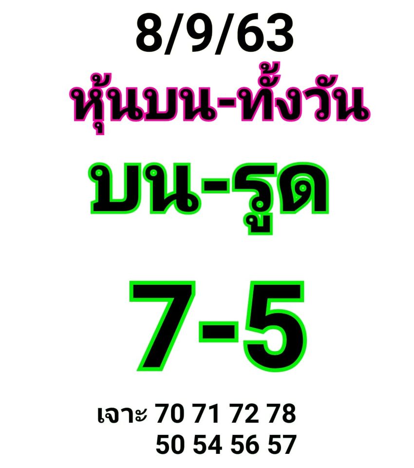 หวยหุ้นวันนี้ 8/9/63 ชุดที่ 15