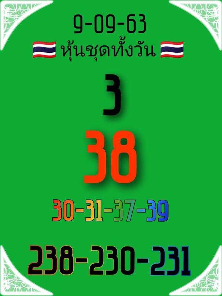 หวยหุ้นวันนี้ 9/9/63 ชุดที่1