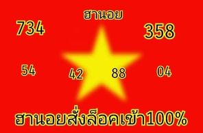 หวยฮานอยวันนี้ 1/9/63 ชุดที่8