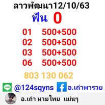 หวยลาววันนี้ 12/10/63 ชุดที่9