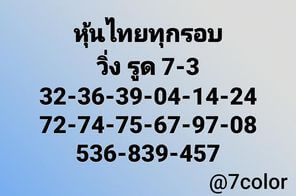 หวยหุ้นวันนี้ 2/10/63 ชุดที่11