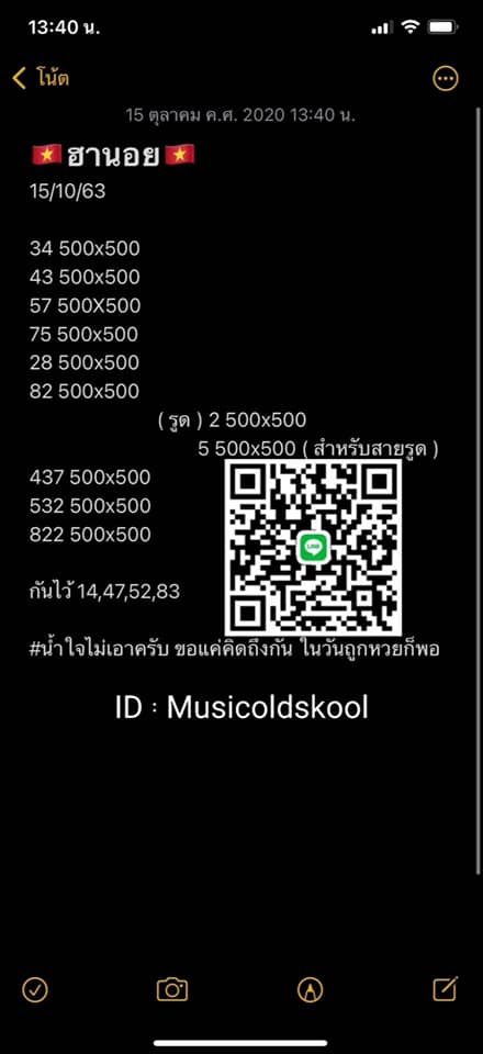 หวยฮานอยวันนี้ 15/10/63 ชุดที่13