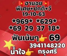 หวยฮานอยวันนี้ 19/10/63 ชุดที่12