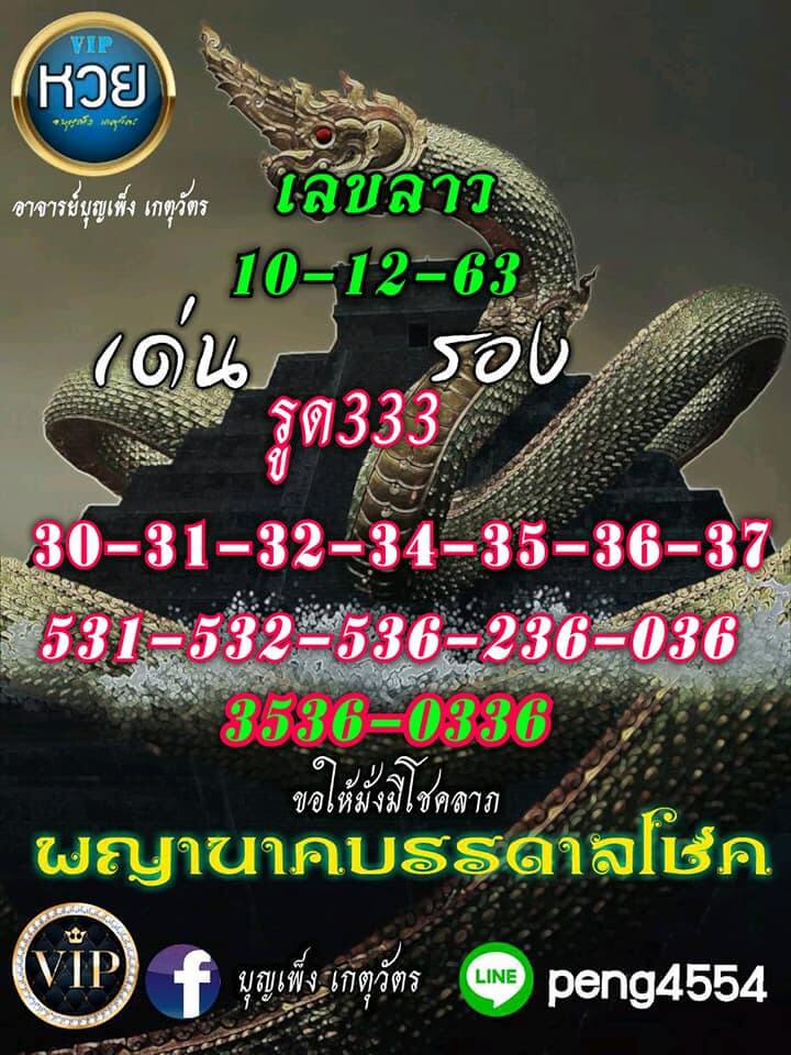 หวยลาววันนี้ 10/12/63 ชุดที่7