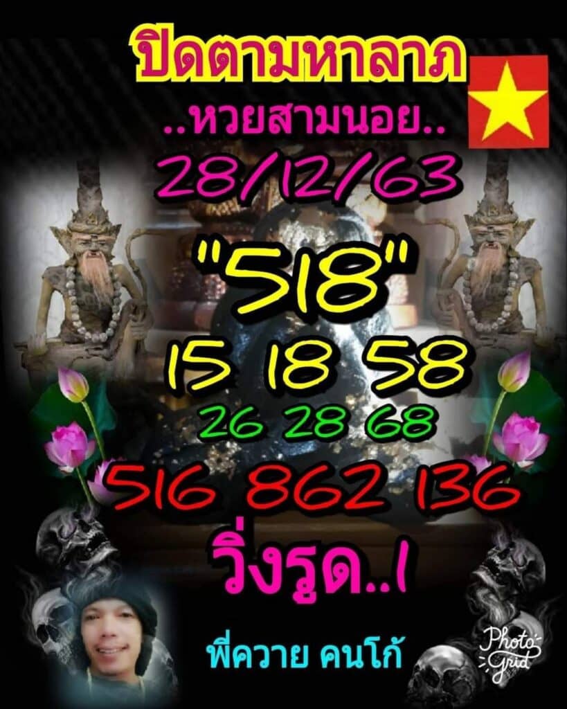 หวยฮานอยวันนี้ 28/12/63 ชุดที่10