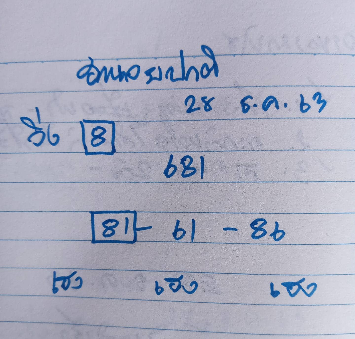 หวยฮานอยวันนี้ 28/12/63 ชุดที่6