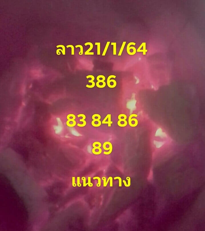 หวยลาววันนี้ 21/1/64 ชุดที่14