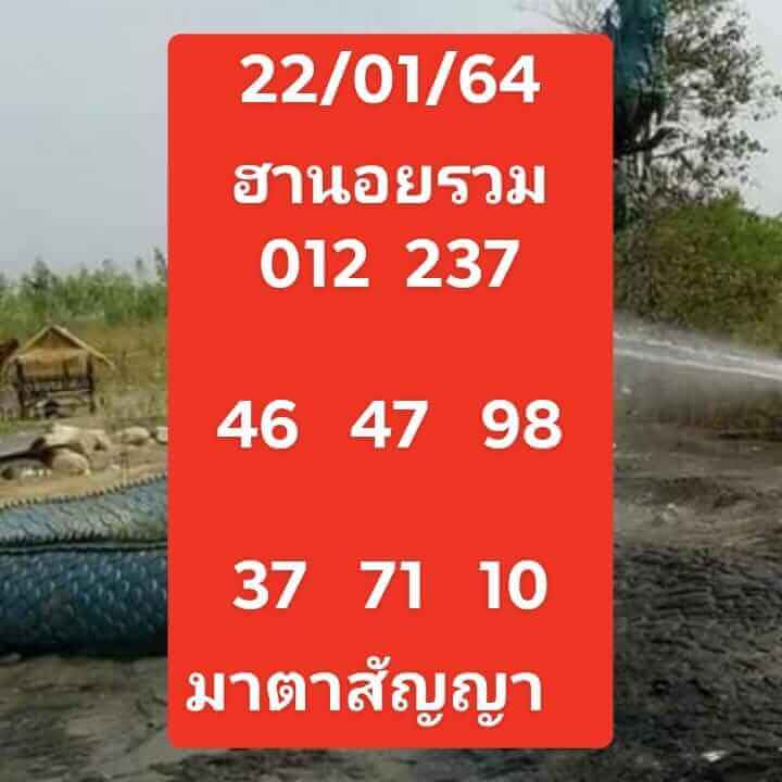 หวยฮานอยวันนี้ 22/1/64 ชุดที่1