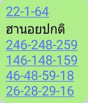 หวยฮานอยวันนี้ 23/1/64 ชุดที่3