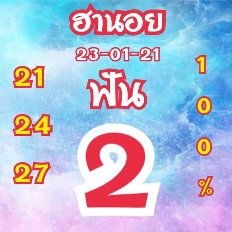 หวยฮานอยวันนี้ 23/1/64 ชุดที่4