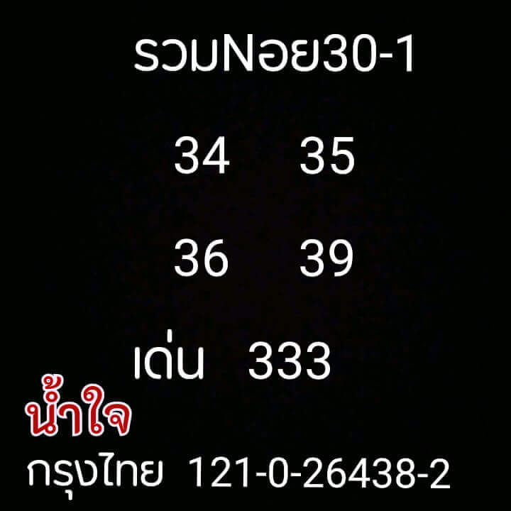 หวยฮานอยวันนี้ 30/1/64 ชุดที่7