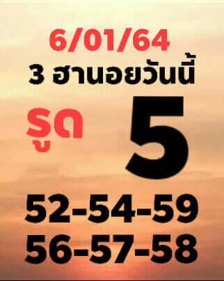 หวยฮานอยวันนี้ 6/1/64 ชุดที่6