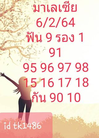 หวยมาเลย์วันนี้ 6/2/64 ชุดที่10