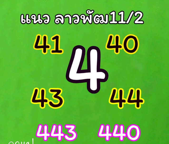 หวยลาววันนี้ 11/2/64 ชุดที่่1