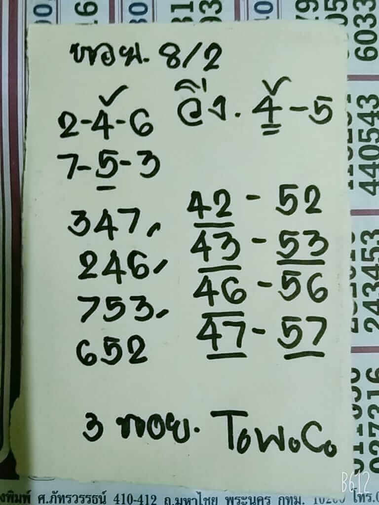 หวยฮานอยวันนี้ 8/2/64 ชุดที่11