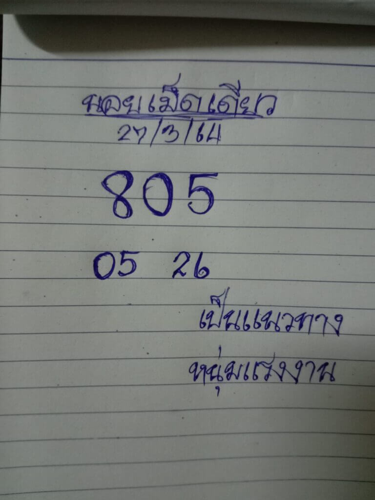 หวยฮานอยวันนี้ 27/3/64 ชุดที่2