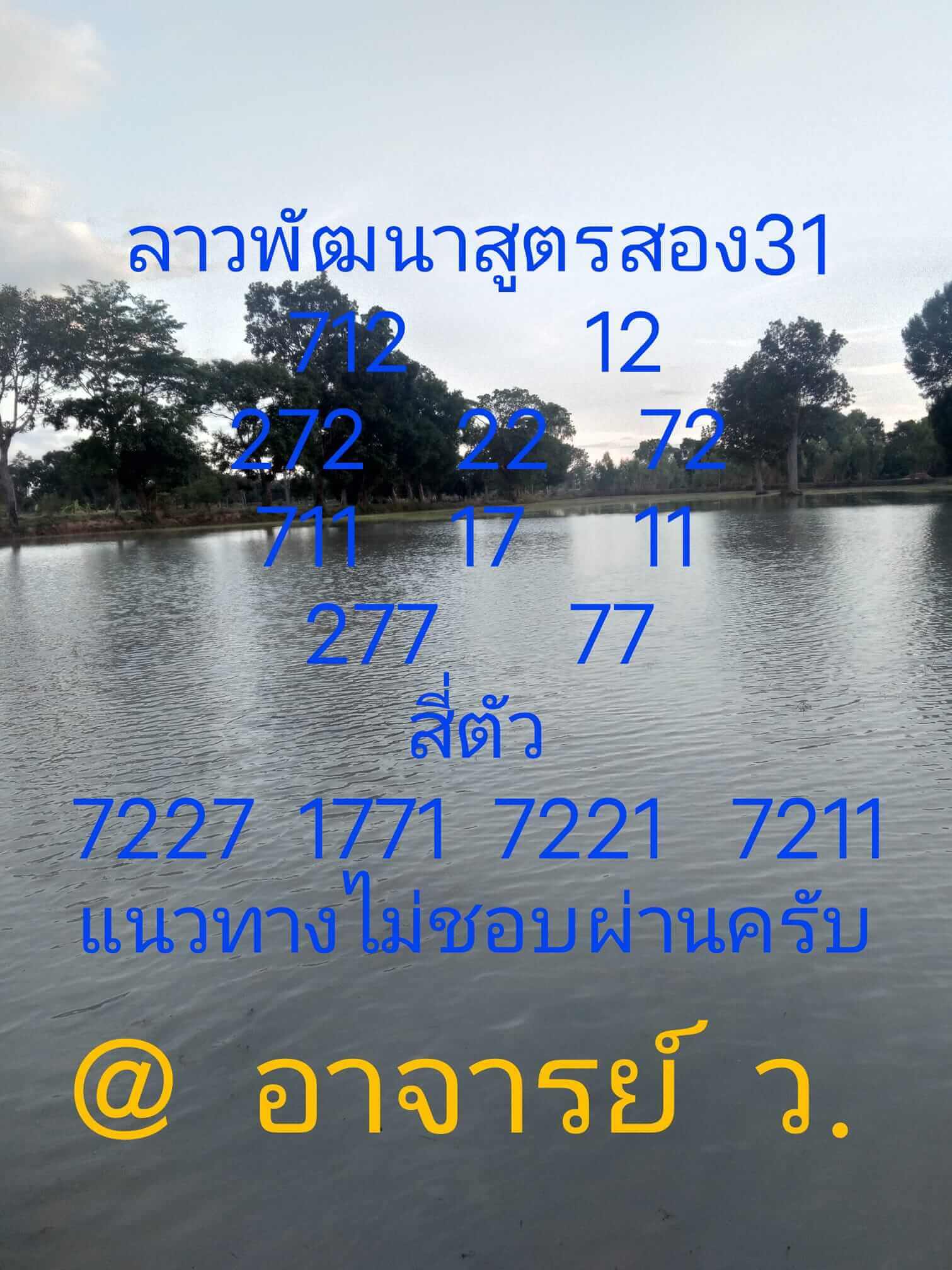 หวยลาววันนี้ 31/5/64 ชุดที่8