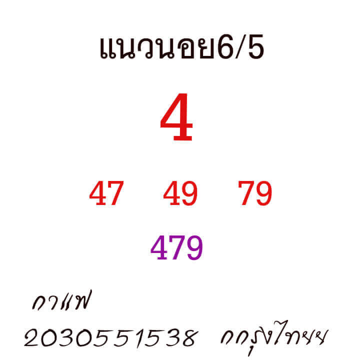 หวยฮานอยวันนี้ 6/5/64 ชุดที่6