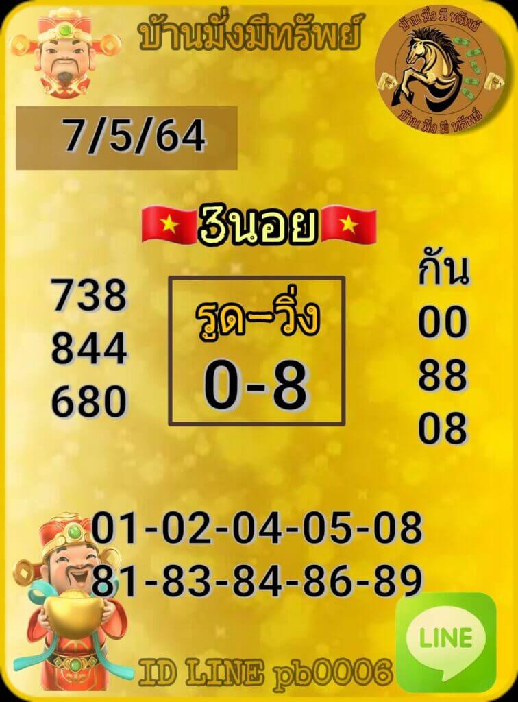 หวยฮานอยวันนี้ 7/5/64 ชุดที่11