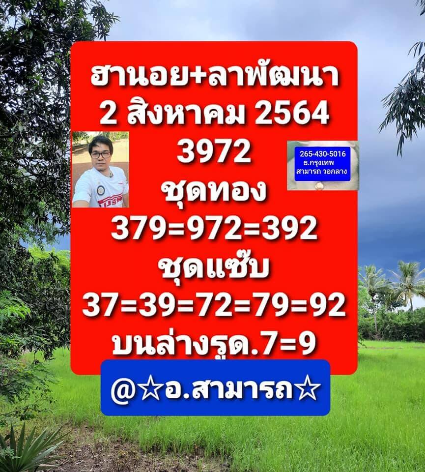 หวยลาวันนี้ 2/8/64 ชุดที่2