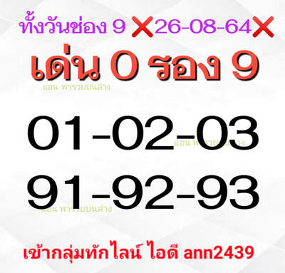 หวยหุ้นวันนี้ 26/8/64 ชุดที่15