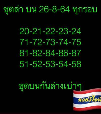 หวยหุ้นวันนี้ 26/8/64 ชุดที่7