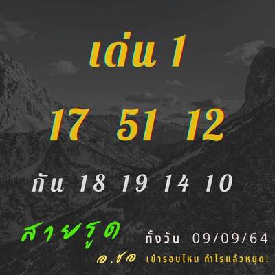 หวยหุ้นวันนี้ 9/9/64 ชุดที่10