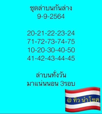 หวยหุ้นวันนี้ 9/9/64 ชุดที่8