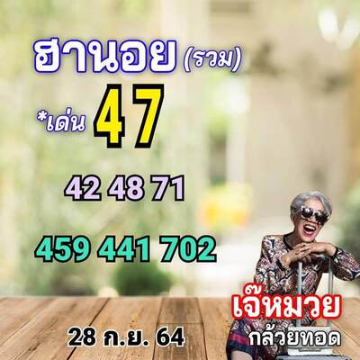 หวยฮานอยวันนี้28/8/64 ชุดที่8