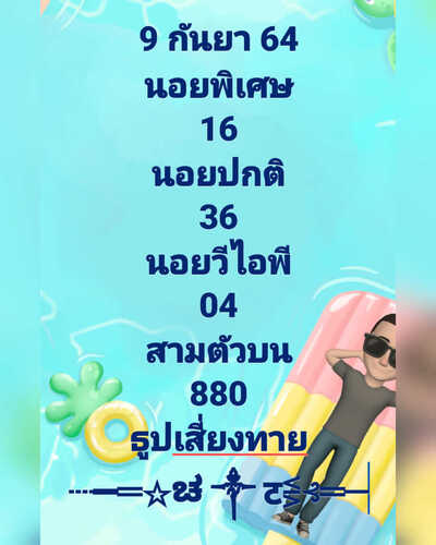 หวยฮานอยวันนี้ 9/9/64 ชุดที่9