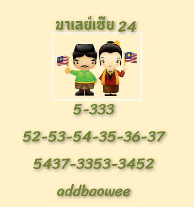 หวยมาเลย์วันนี้ 24/11/64 ชุดที่5