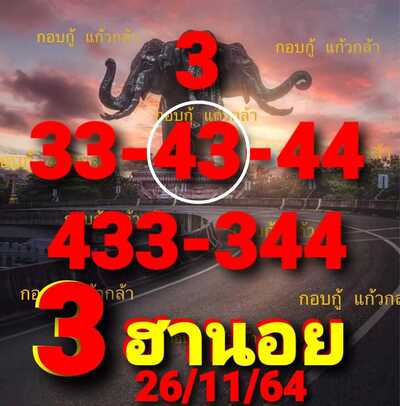 หวยฮานอยวันนี้ 26/11/64 ชุดที่6