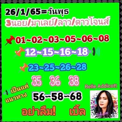 หวยมาเลย์วันนี้ 26/1/65ชุดที่2