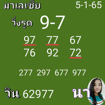 หวยมาเลย์วันนี้ 5/1/65ชุดที่2