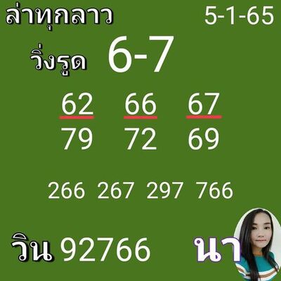 หวยลาววันนี้ 5/1/65ชุดที่10