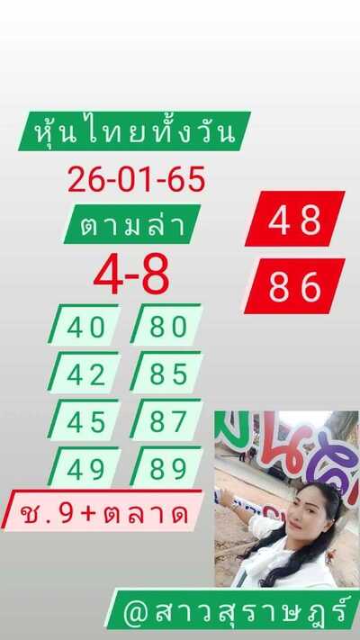 หวยหุ้นวันนี้ 26/1/65ชุดที่1