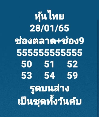 หุ้นหุ้นวันนี้ 28/1/65ชุดที่15