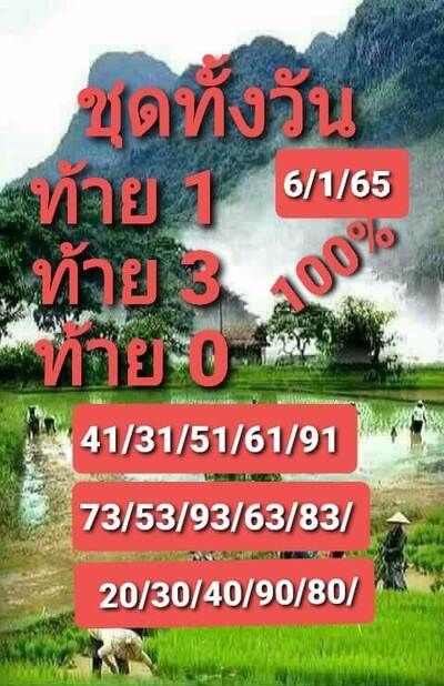 หวยหุ้นวันนี้ 6/1/65 ชุดที่4