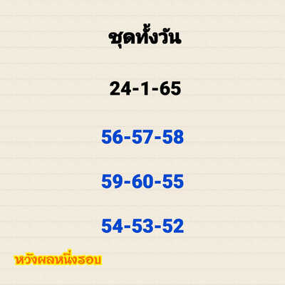 หวยหุ้นวันนี้ 24/1/65ชุดที่6