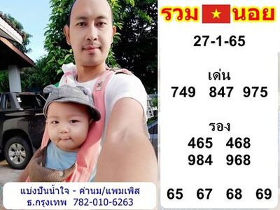 หวยฮานอยวันนี้ 27/1/65ชุดที่1