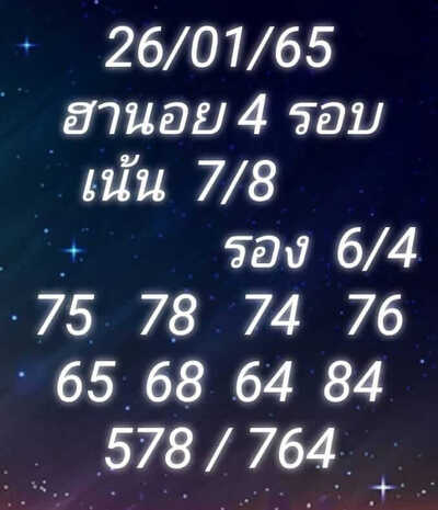 หวยฮานอยวันนี้ 26/1/65ชุดที่13