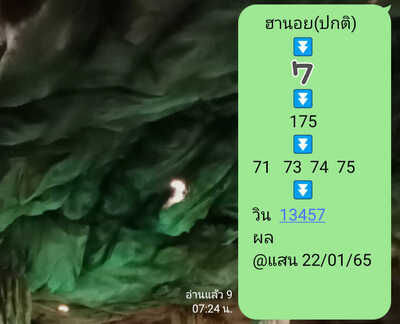 หวยฮานอยวันนี้ 22/1/65ชุดที่6