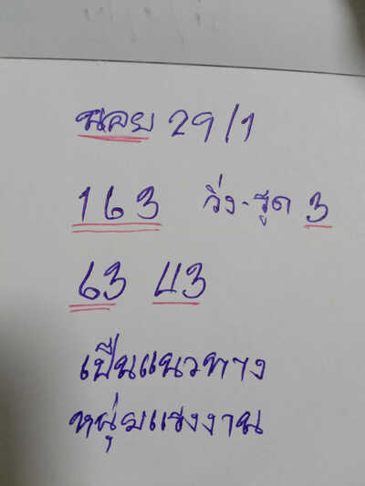 หวยฮานอยวันนี้ 29/1/65 ชุดที่7