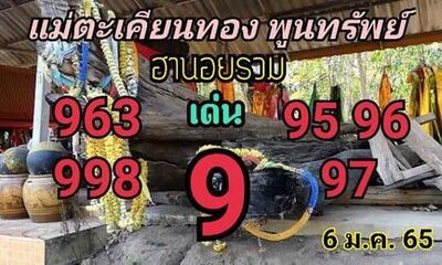 หวยฮานอยวันนี้ 6/1/65ชุดที่9