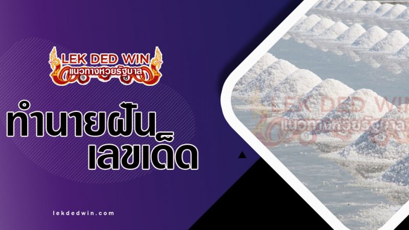 ภาพปกทำนายฝันเห็นนาเกลือ