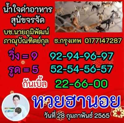 หวยฮานอยวันนี้ 28/2/65ชุดที่10