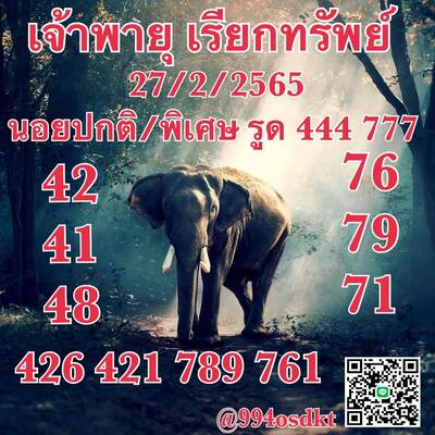 หวยฮานอยวันนี้ 27/2/65ชุดที่11