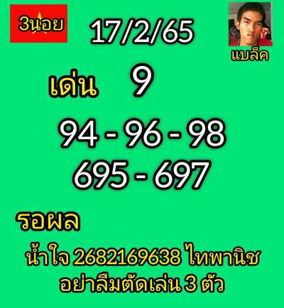 หวยฮานอยวันนี้ 17/2/65ชุดที่2