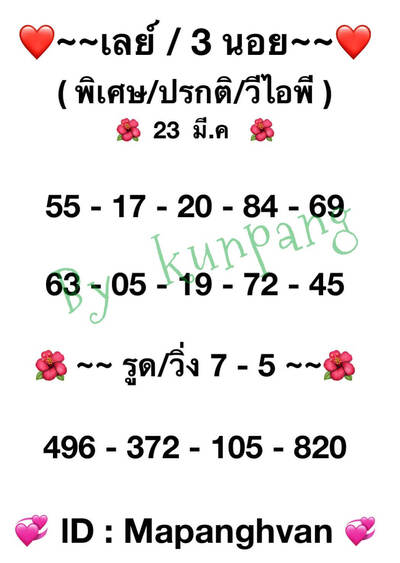 หวยมาเลย์วันนี้ 23/3/65ชุดที่1