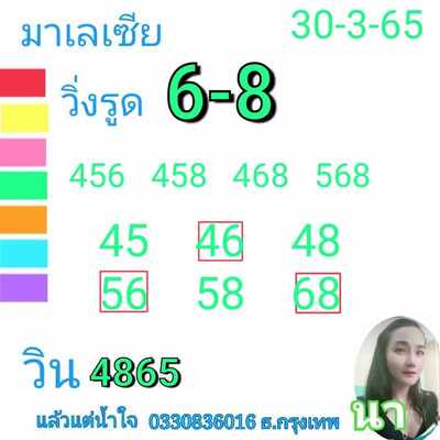 หวยมาเลย์วันนี้ 30/3/65ชุดที่ 3